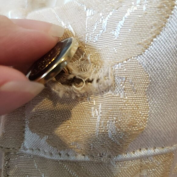 House of AAMA Mens Cherub Ogun Military Pants Tan Creme Jacquard Floral Print - Picture 9 of 15